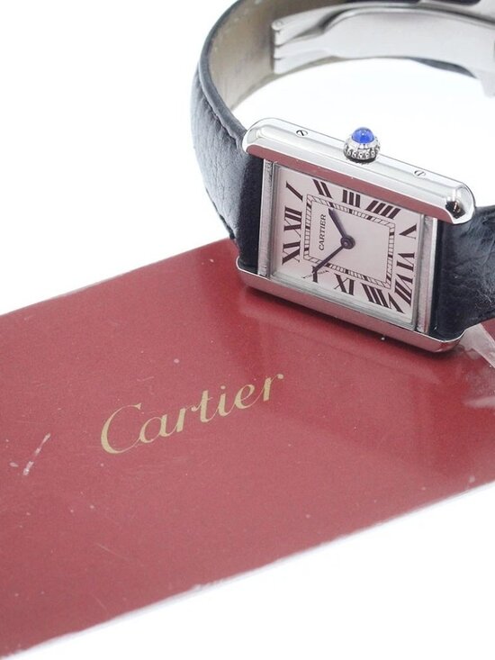 CARTIER Tank solo SM WSTA0030 Silver Dial Quartz Ladies Watch_934107 main image 6
